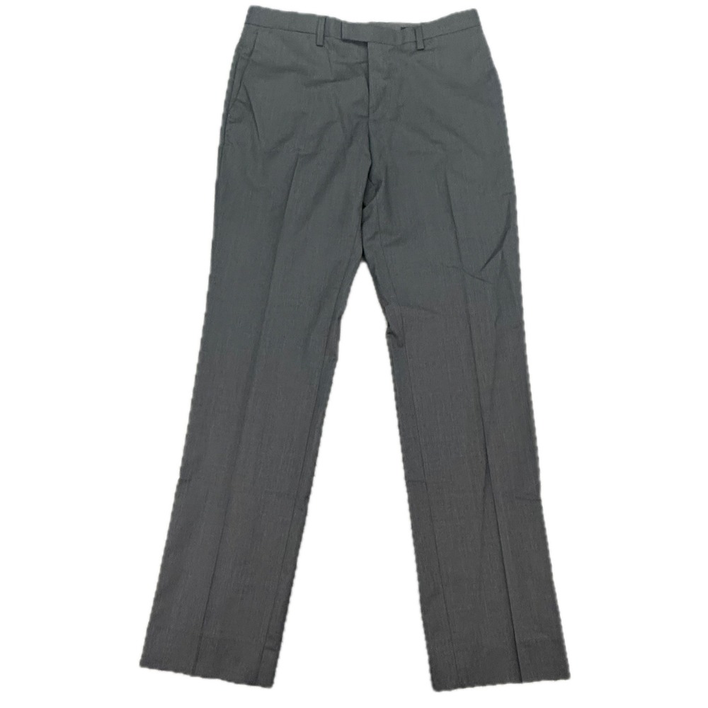 Banana Republic Dress Pants Men 31x32 Gray Slim Fit Super 120s Wool Marzotto